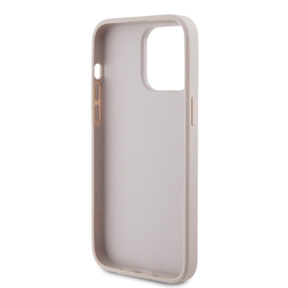 Калъф за Apple iPhone 15 Pro Max, Guess, 4G Metal Gold Logo, Розов
