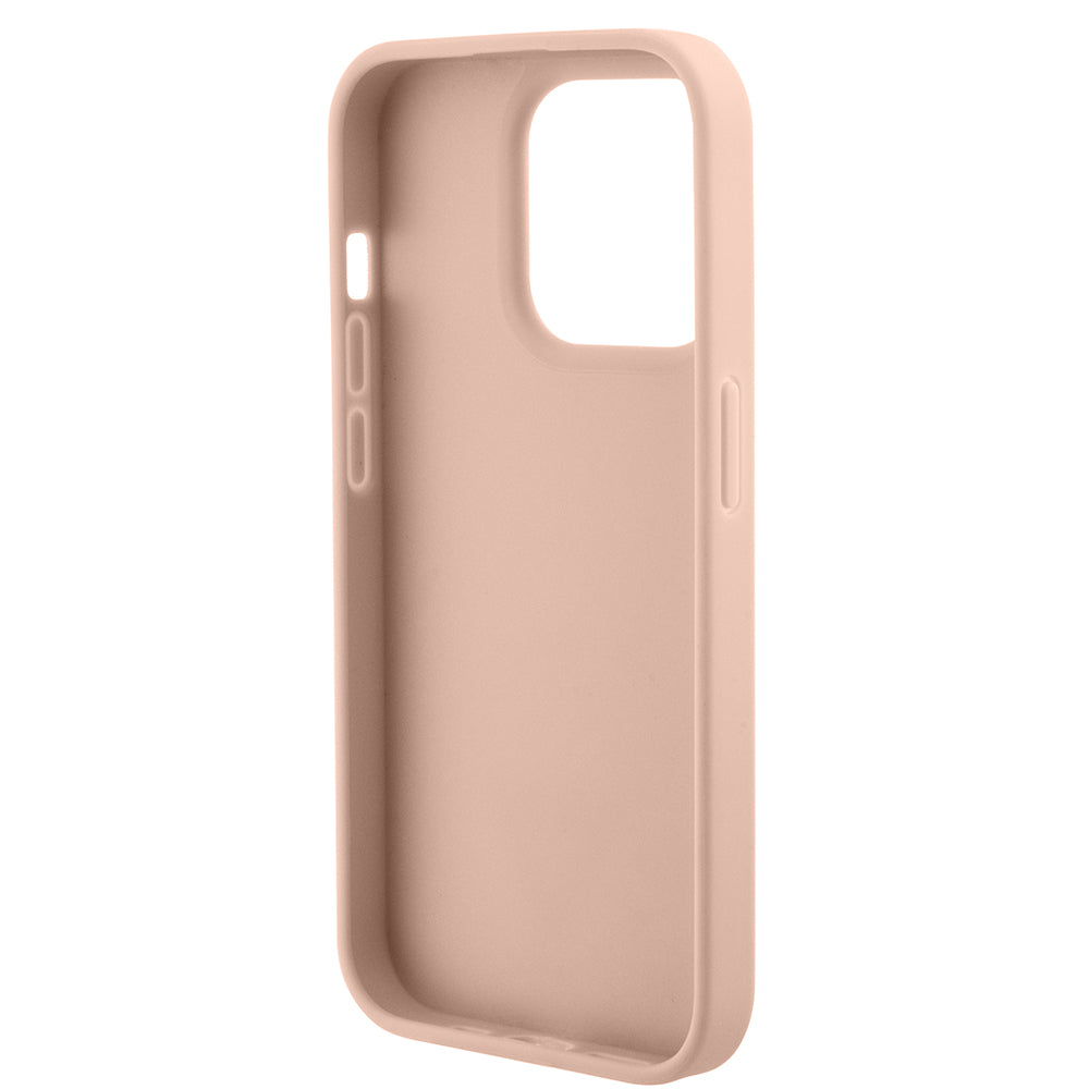 Калъф за Apple iPhone 15 Pro Max, Guess, Croco Triangle Metal Logo, Розов