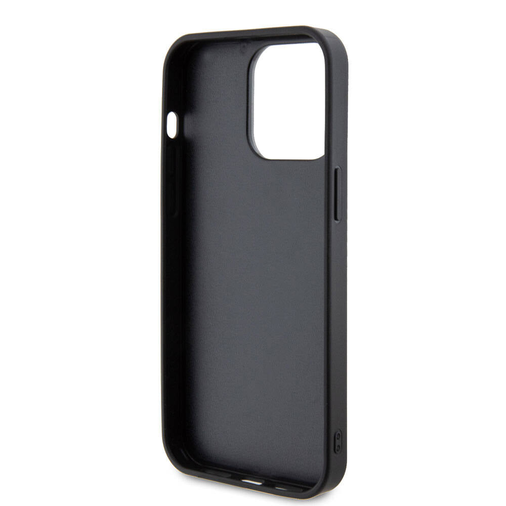 Калъф за Apple iPhone 15 Pro, Guess, Rhinestone Metal Logo, Лилав