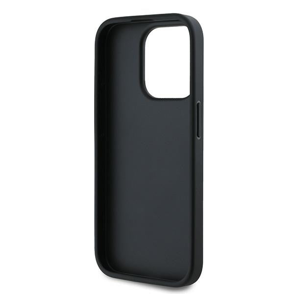 Калъф за Apple iPhone 15 Pro Max, Karl Lagerfeld, Diagonal Quilted Script, Черен