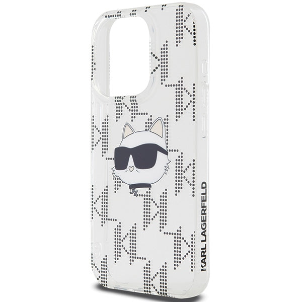 Калъф за Apple iPhone 15 Pro Max, Karl Lagerfeld, IML Electroplated Choupette Head, Прозрачен