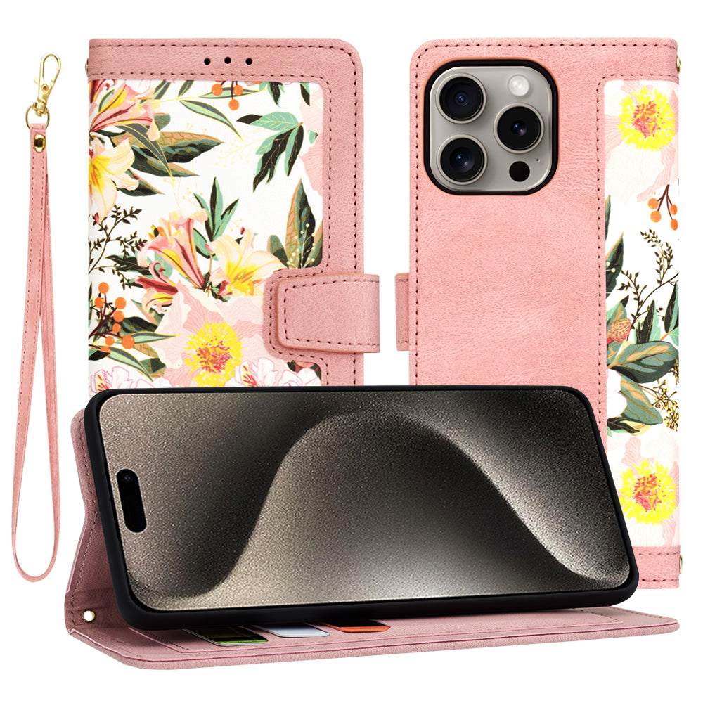 Калъф за Apple iPhone 15 Pro Max, Techsuit, FlipCraft, Розов