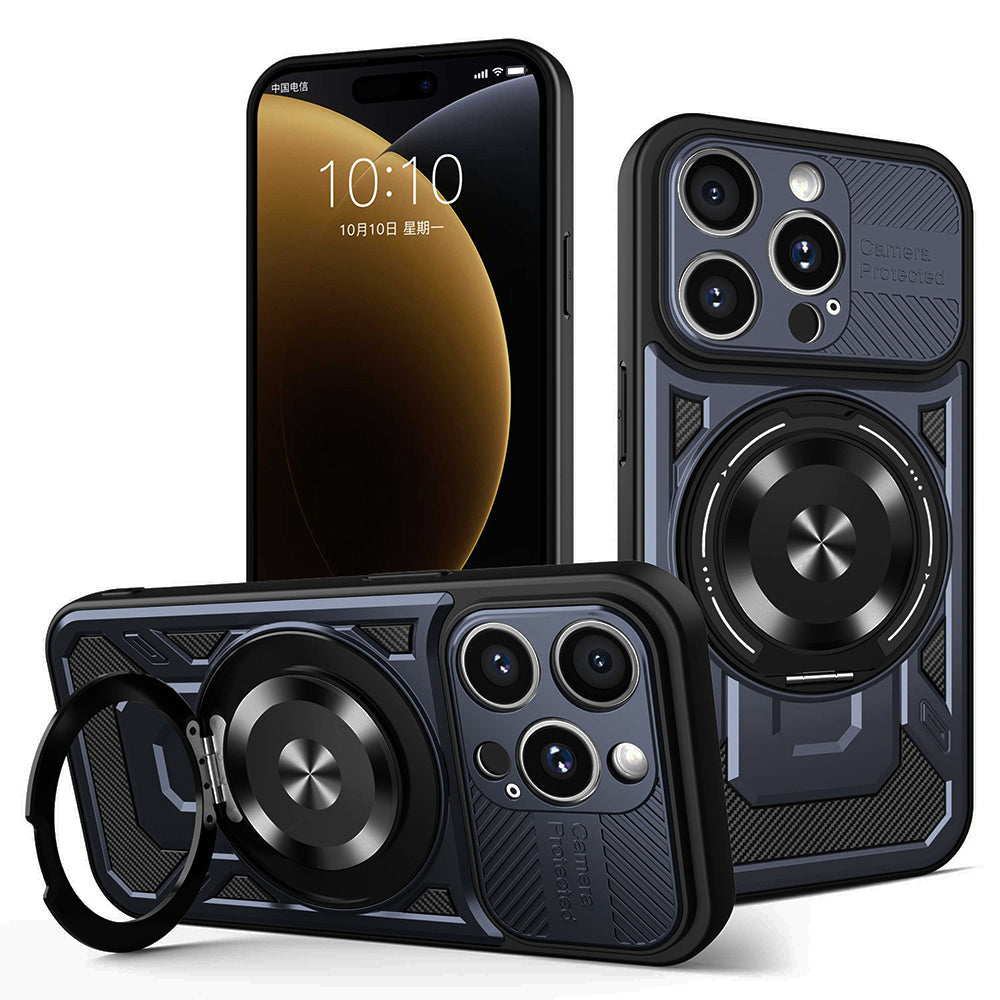 Калъф за Apple iPhone 15 Pro Max, Techsuit, RuggedCam, Син