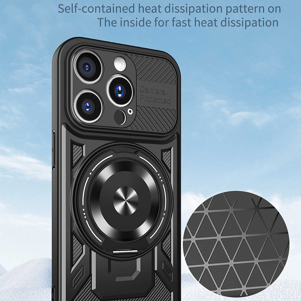 Калъф за Apple iPhone 15 Pro Max, Techsuit, RuggedCam, Лилав