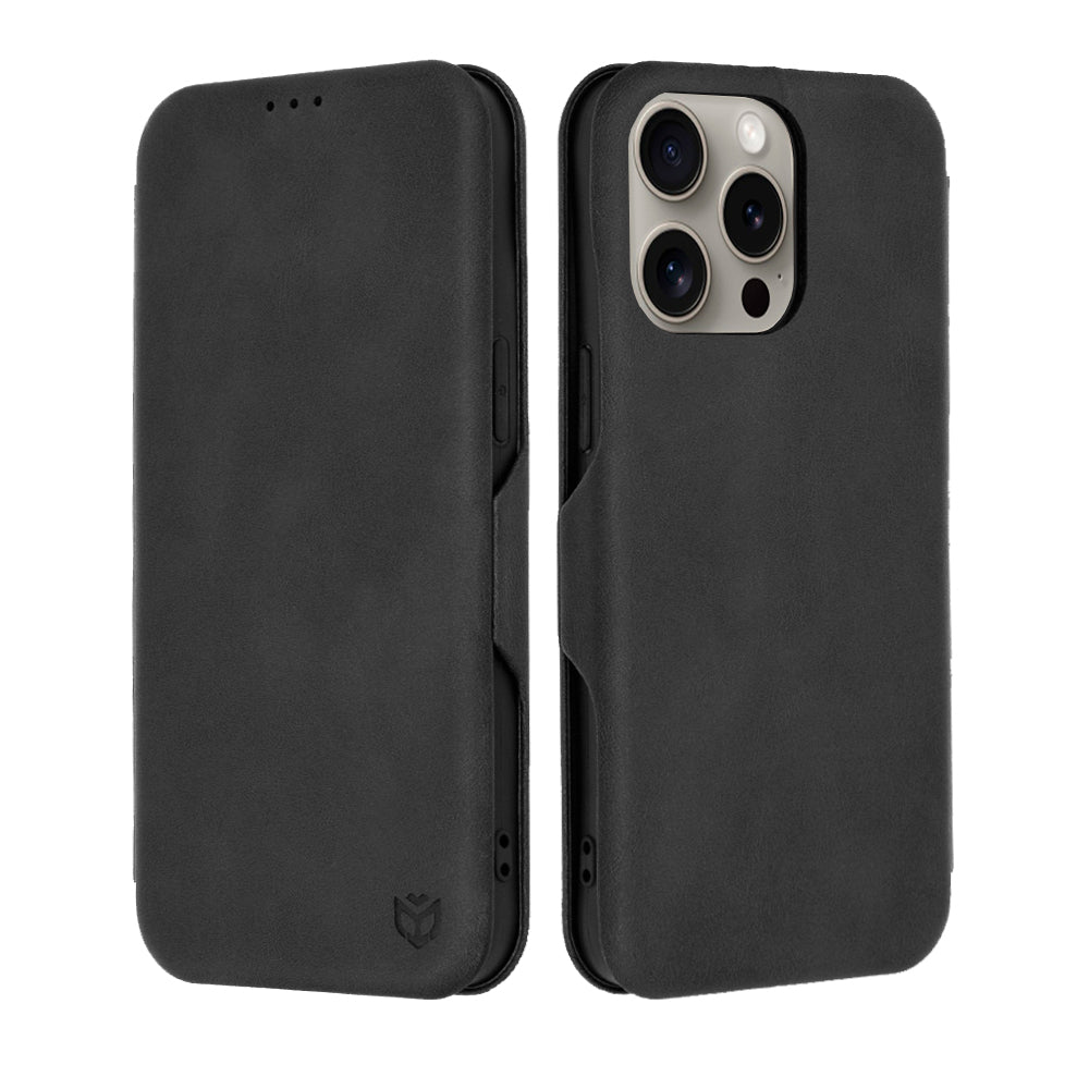 Калъф за Apple iPhone 15 Pro Max, Techsuit, Safe Wallet Plus, Черен