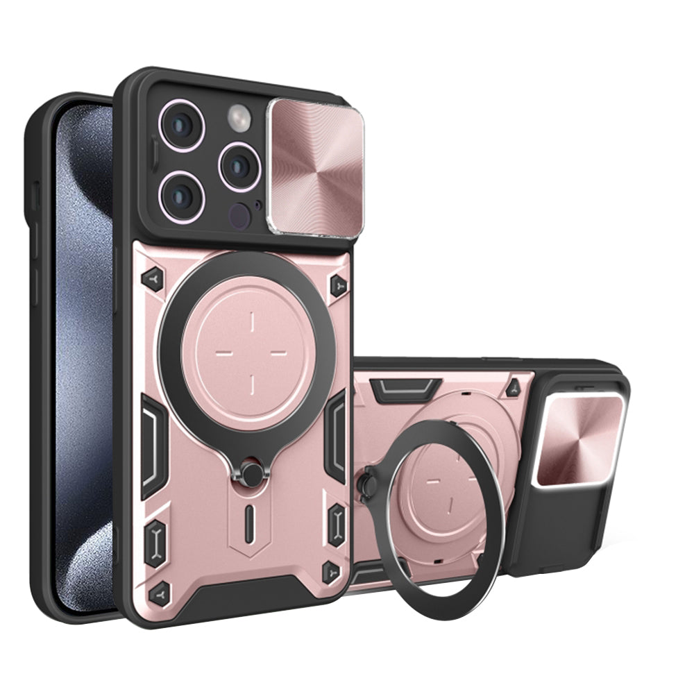 Калъф за Apple iPhone 15 Pro, Techsuit, CamGuard Pro, Розово злато