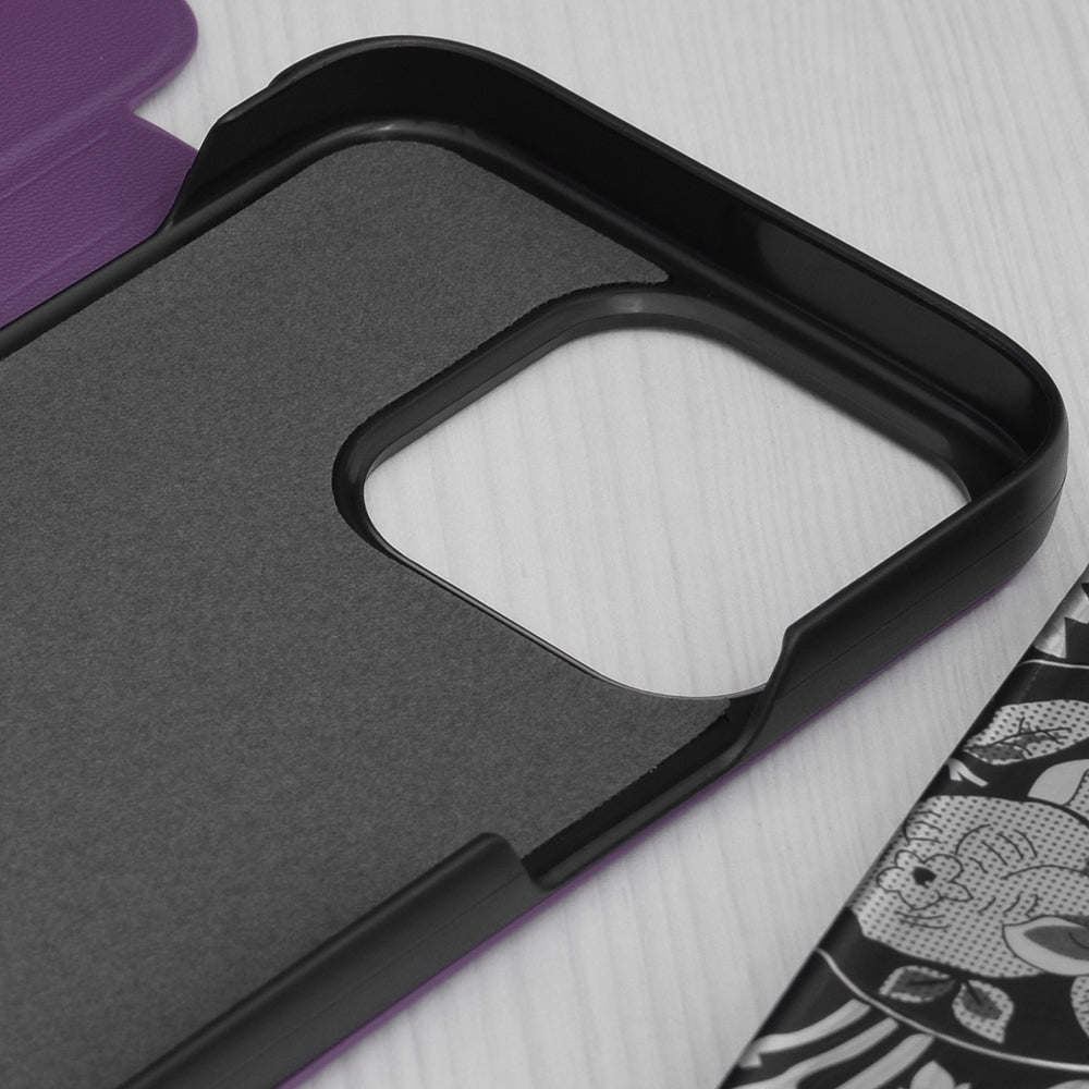 Калъф за Apple iPhone 15 Pro, Techsuit, eFold, Лилав