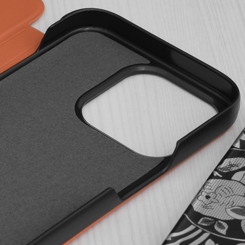 Калъф за Apple iPhone 15 Pro, Techsuit, eFold, Оранжев
