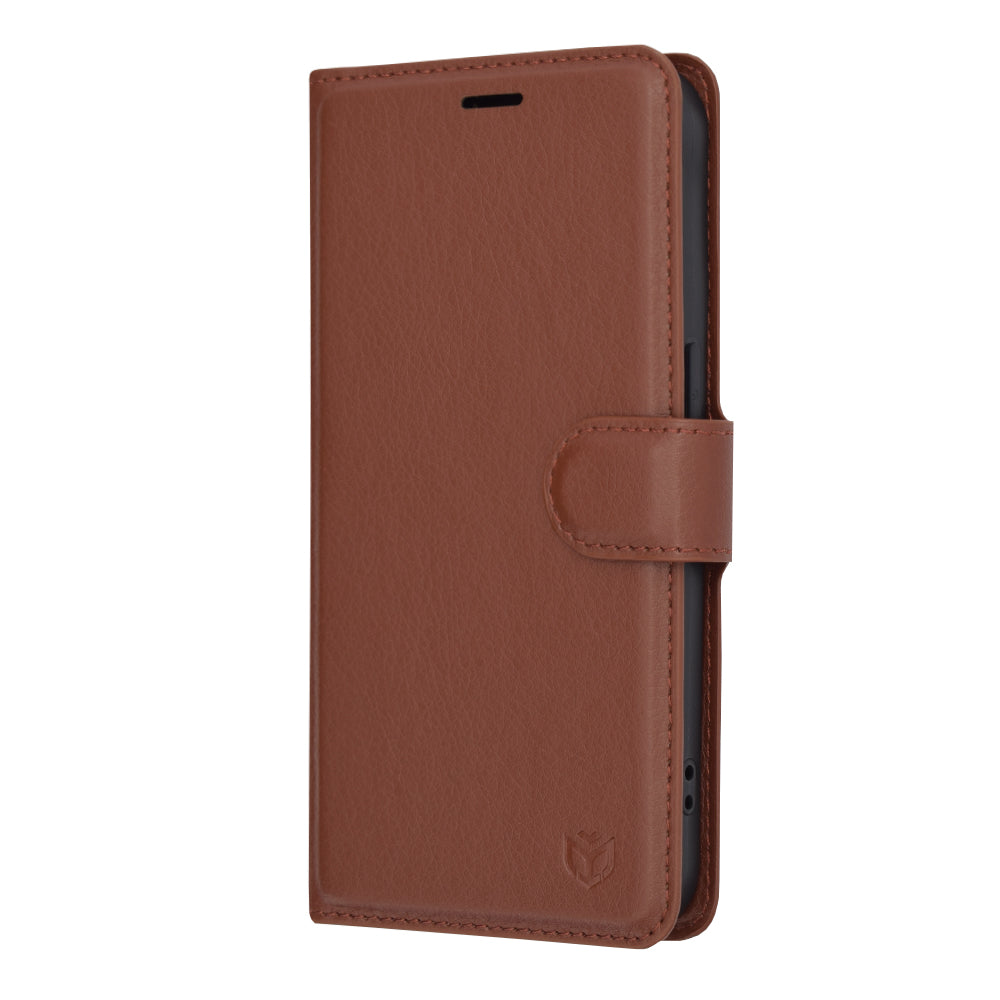 Калъф за Apple iPhone 15 Pro, Techsuit, Leather Folio, Кафяв
