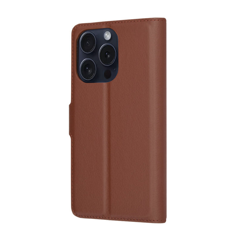 Калъф за Apple iPhone 15 Pro, Techsuit, Leather Folio, Кафяв