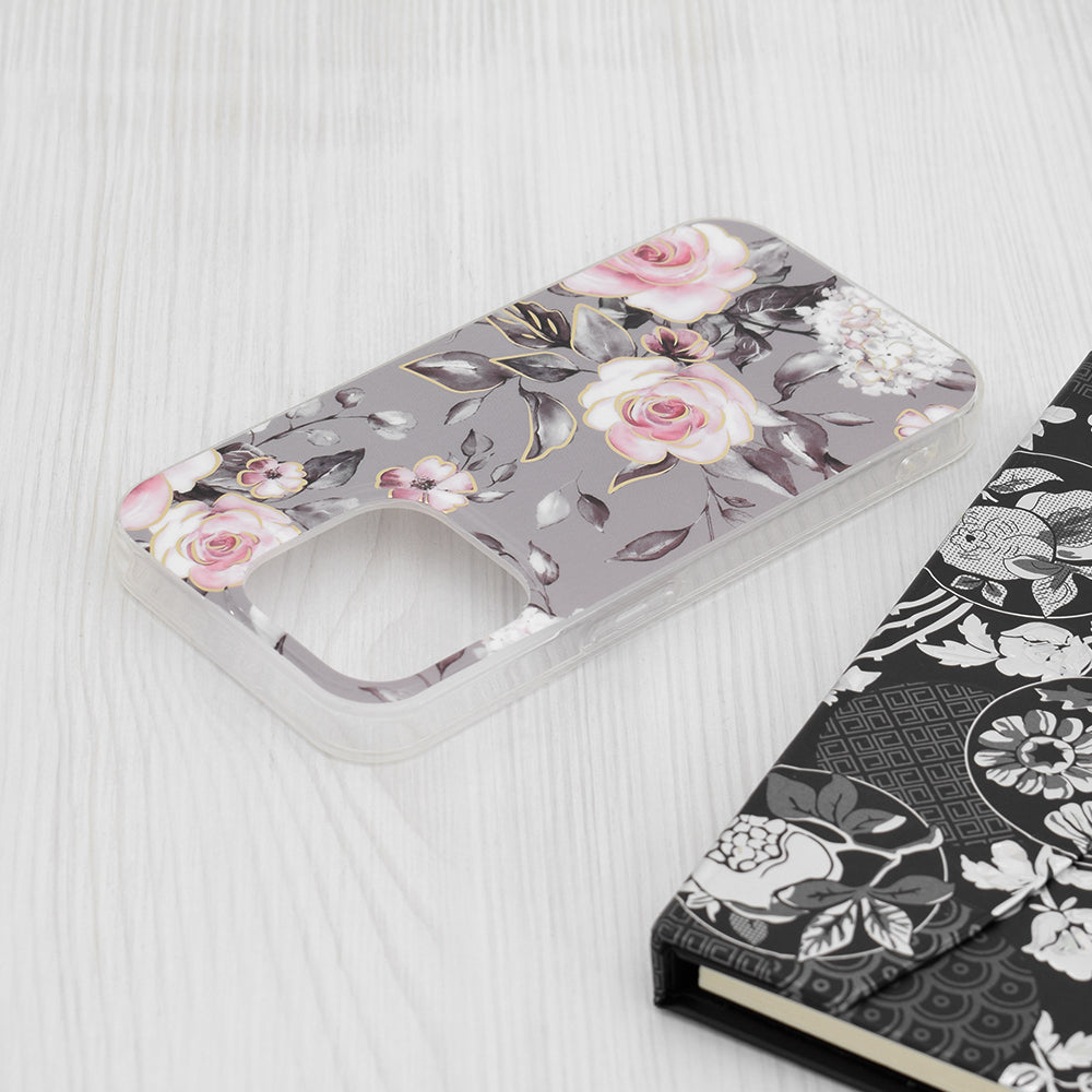 Калъф за Apple iPhone 15 Pro, Techsuit, Marble, Сив