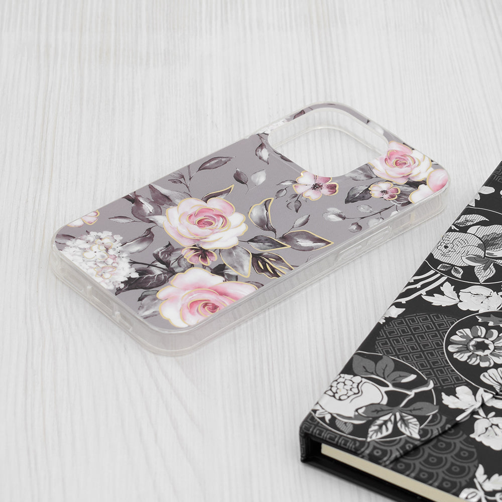 Калъф за Apple iPhone 15 Pro, Techsuit, Marble, Сив
