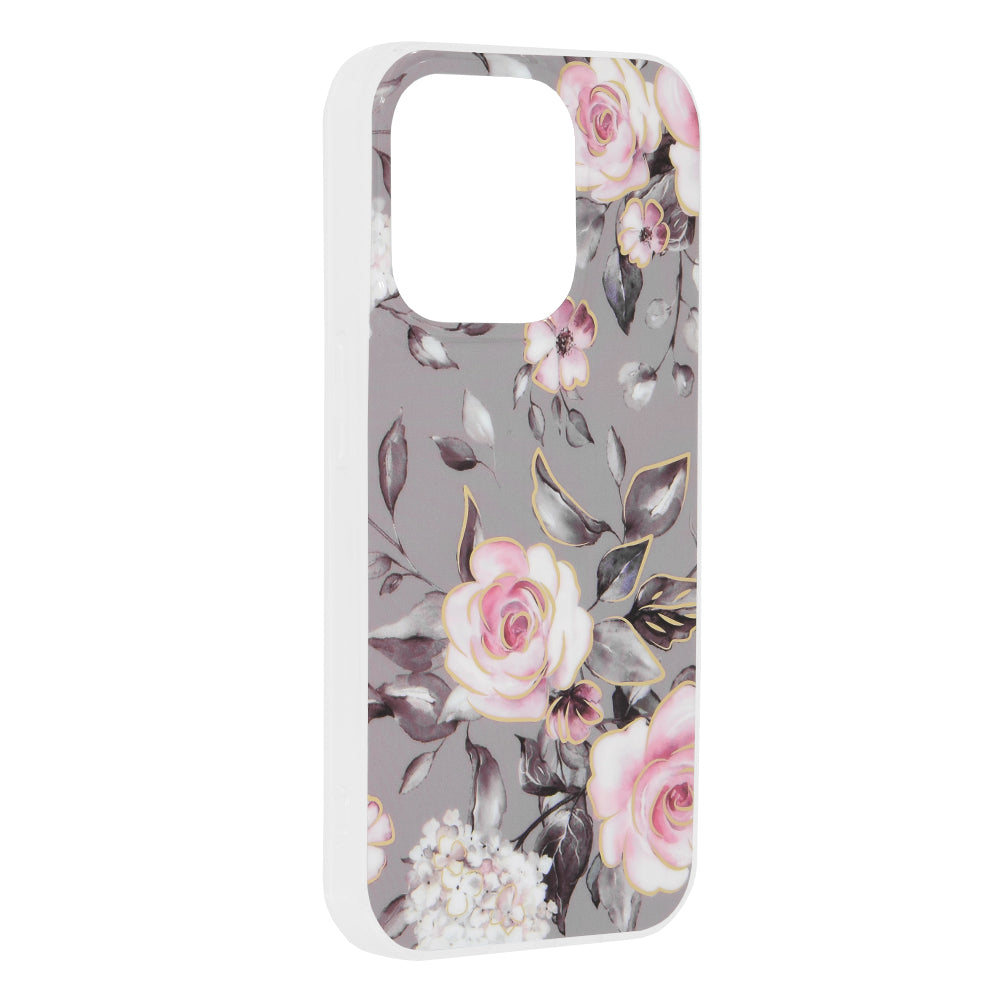 Калъф за Apple iPhone 15 Pro, Techsuit, Marble, Сив