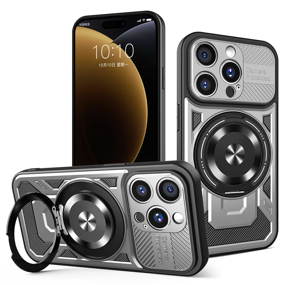 Калъф за Apple iPhone 15 Pro, Techsuit, RuggedCam, Сив