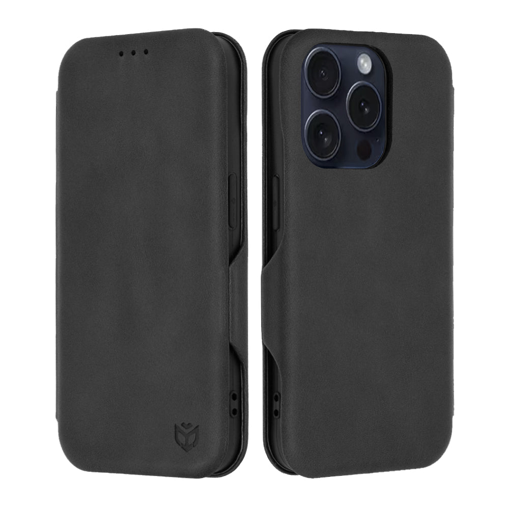 Калъф за Apple iPhone 15 Pro, Techsuit, Safe Wallet Plus, Черен