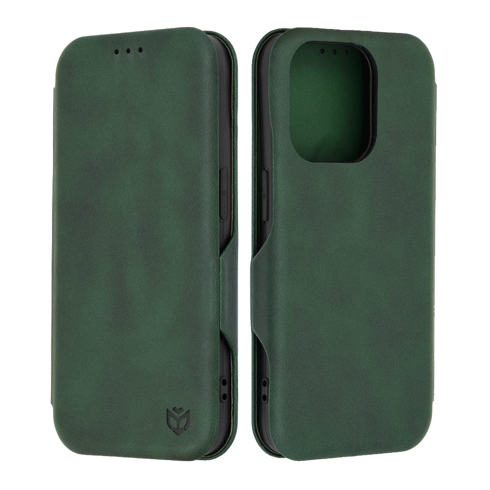 Калъф за Apple iPhone 15 Pro, Techsuit, Safe Wallet Plus, Зелен