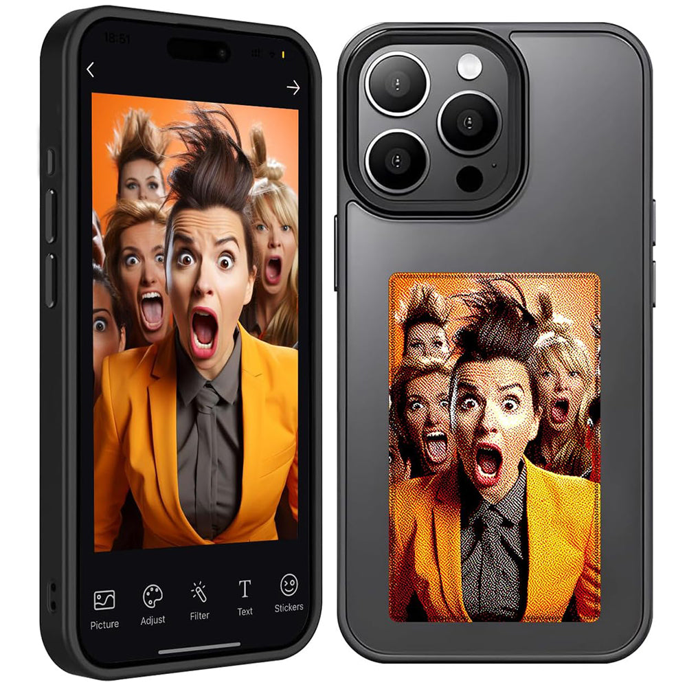 Калъф за Apple iPhone 15 Pro, Techsuit, SmartScreen NFC, Черен