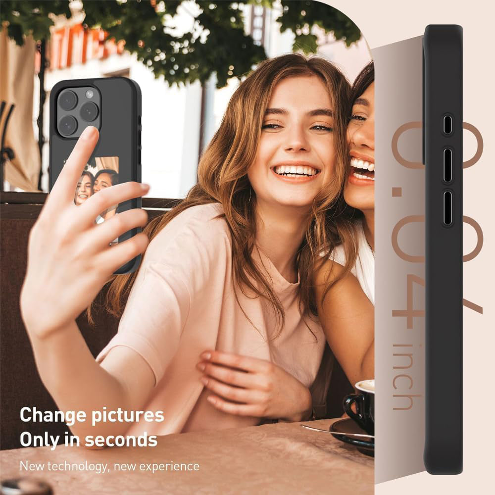 Калъф за Apple iPhone 15 Pro, Techsuit, SmartScreen NFC, Черен