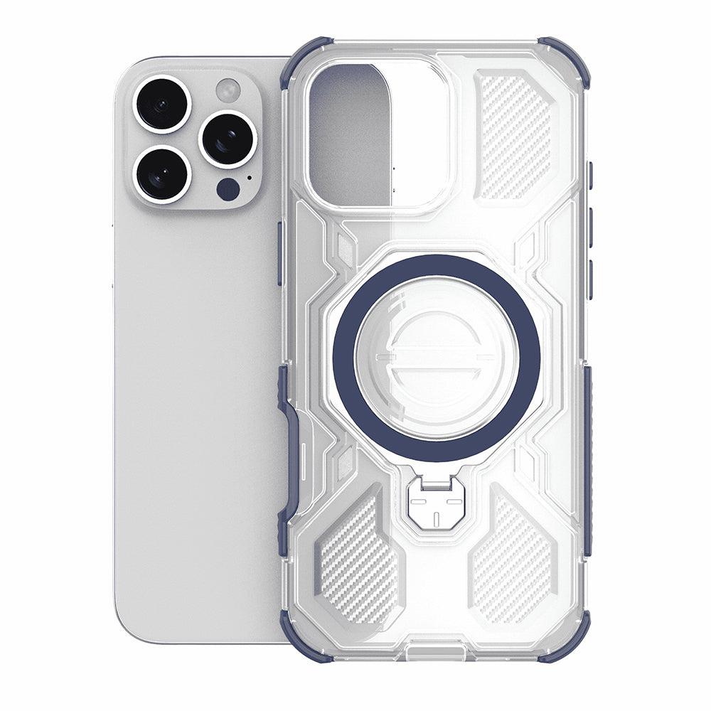 Калъф за Apple iPhone 15, Techsuit, Carbon Shield Pro, Син