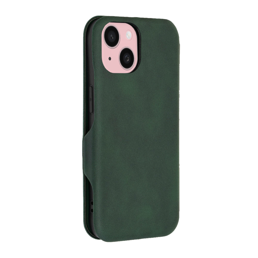 Калъф за Apple iPhone 15, Techsuit, Safe Wallet Plus, Зелен