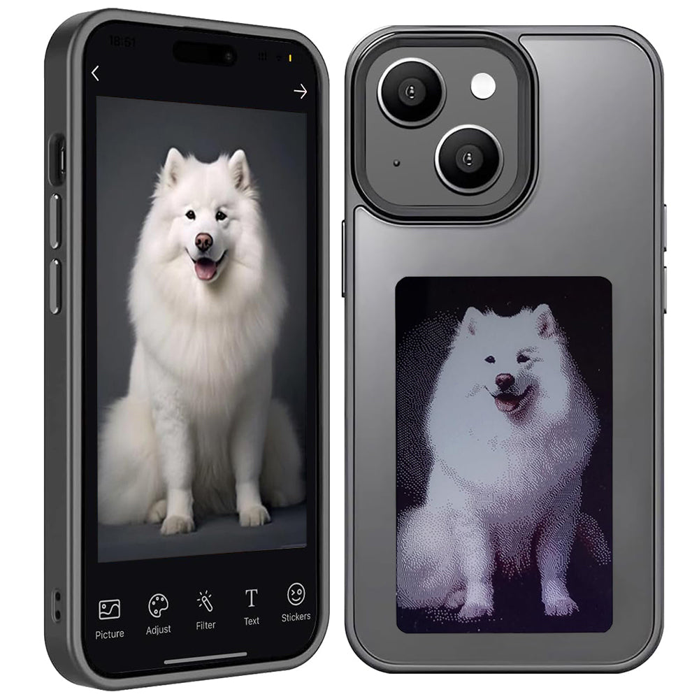 Калъф за Apple iPhone 15, Techsuit, SmartScreen NFC, Черен