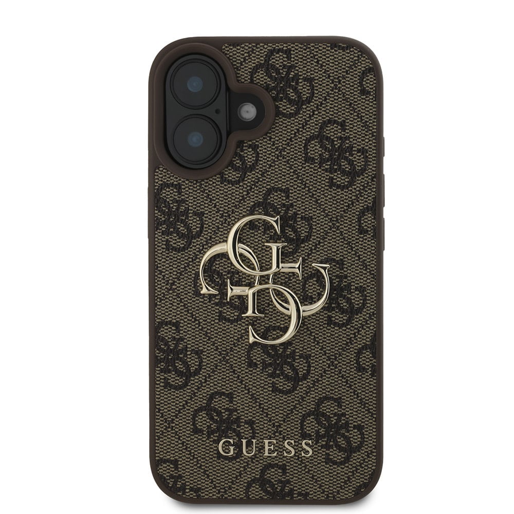 Калъф за Apple iPhone 16, Guess, 4G Big Logo, Кафяв