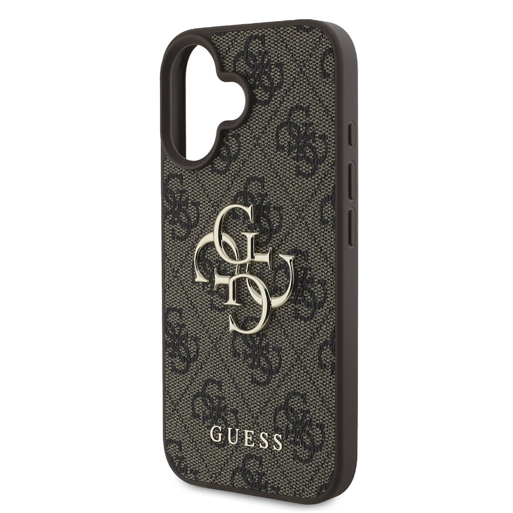 Калъф за Apple iPhone 16, Guess, 4G Big Logo, Кафяв