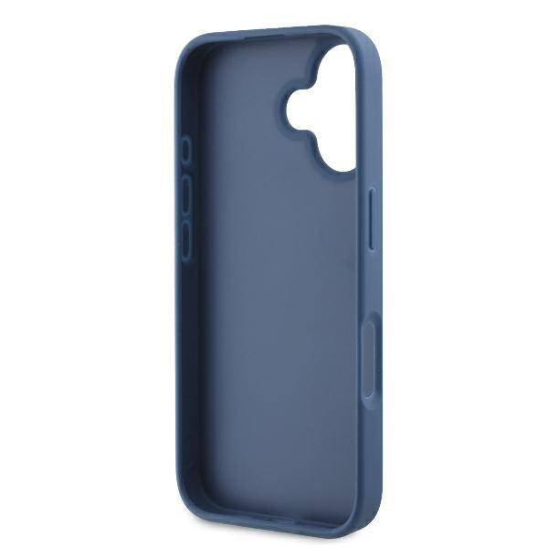 Калъф за Apple iPhone 16, Guess, 4G Bottom Stripe, Син