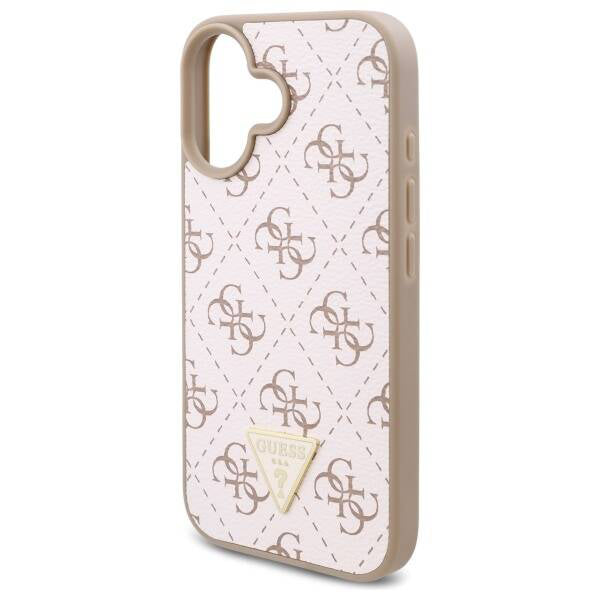 Калъф за Apple iPhone 16, Guess, 4G Triangle Logo, Бял
