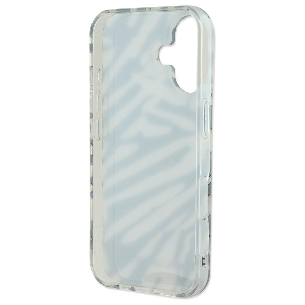 Калъф за Apple iPhone 16, Karl Lagerfeld, IML Luxury Zebra Pattern with Strap, Черен