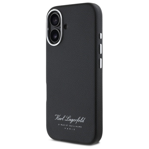 Калъф за Apple iPhone 16, Karl Lagerfeld, RSG, Черен