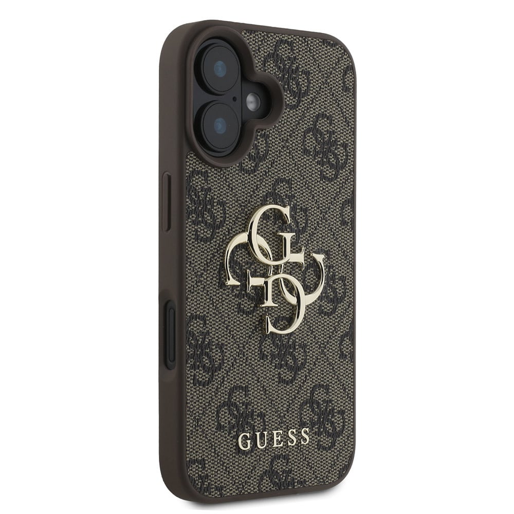 Case for Apple iPhone 16 Plus, Guess, 4G Big Logo, Brown