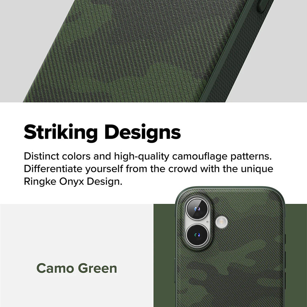 Калъф за Apple iPhone 16 Plus, Ringke, Onyx Design, Зелен