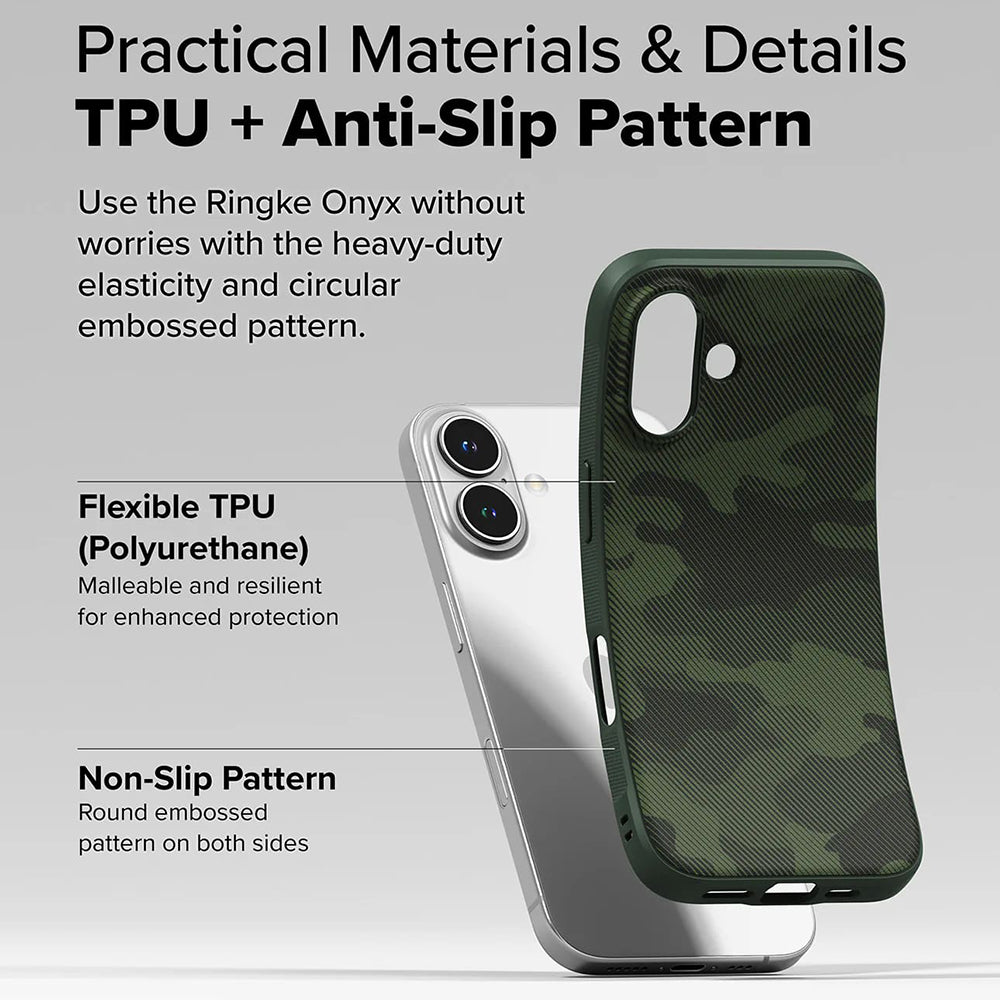 Калъф за Apple iPhone 16 Plus, Ringke, Onyx Design, Зелен