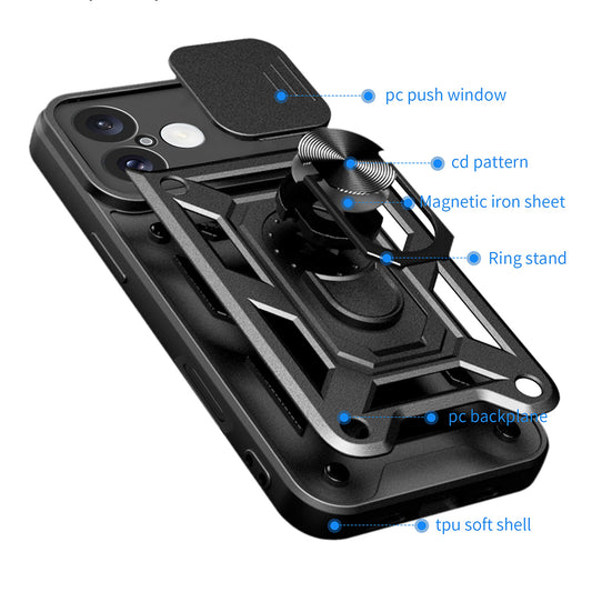 Калъф за Apple iPhone 16 Plus, Techsuit, CamShield, Син