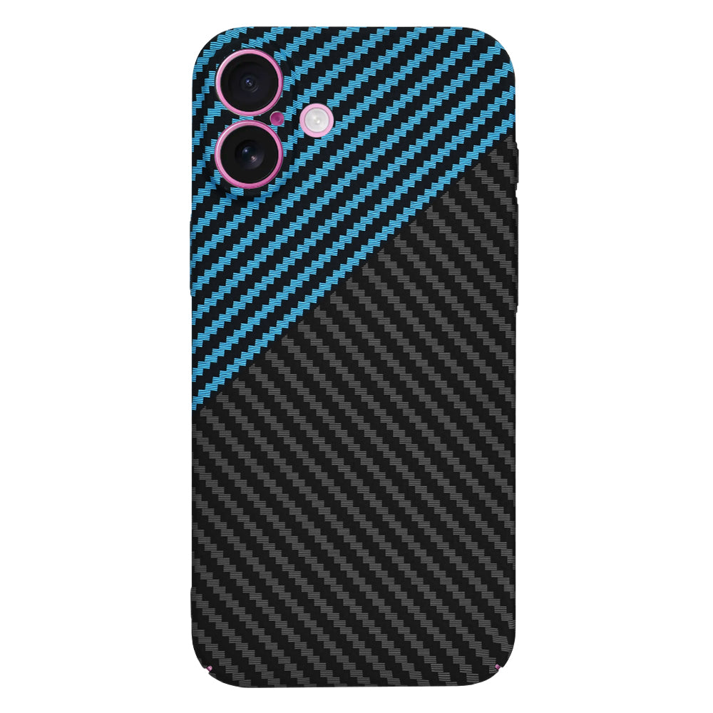Калъф за Apple iPhone 16 Plus, Techsuit, Carbonite FiberShell, Черен Bleu