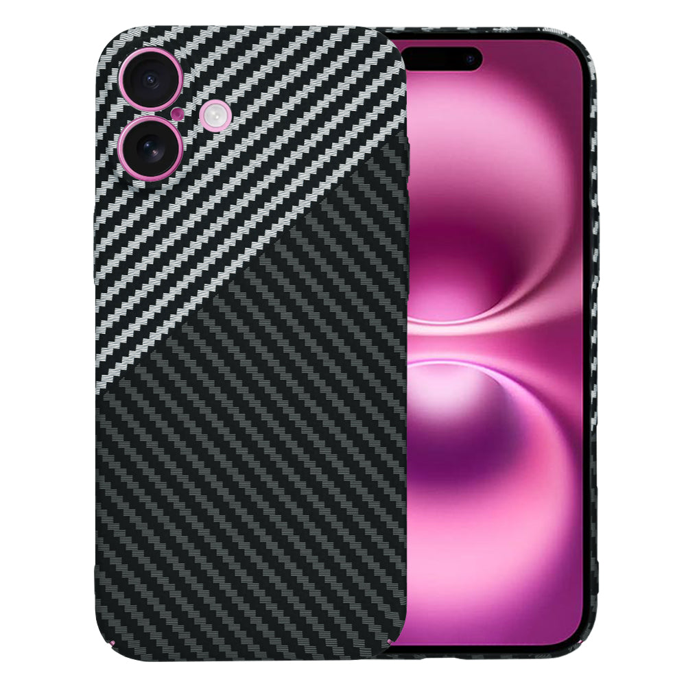 Калъф за Apple iPhone 16 Plus, Techsuit, Carbonite FiberShell, Черно Сиво