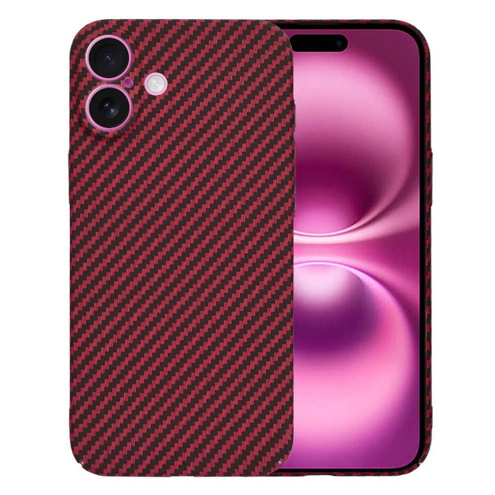 Калъф за Apple iPhone 16 Plus, Techsuit, Carbonite FiberShell, Червен