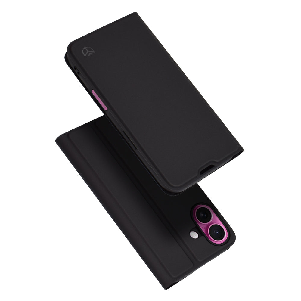 Калъф за Apple iPhone 16 Plus, Techsuit, Magskin Book, Черен