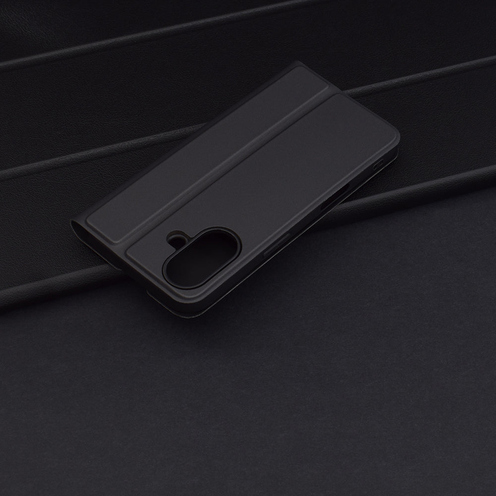 Калъф за Apple iPhone 16 Plus, Techsuit, Magskin Book, Черен