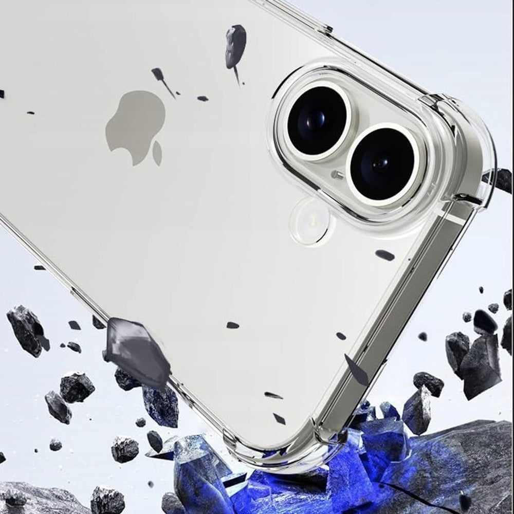 Калъф за Apple iPhone 16 Plus, Techsuit, Shockproof Clear (Голяма дупка за обектива), Прозрачен