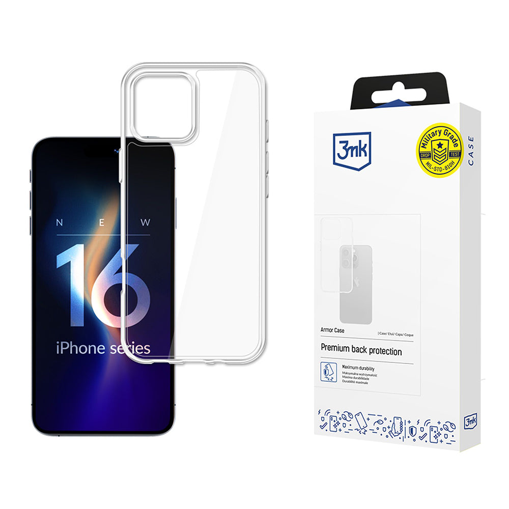Калъф за Apple iPhone 16 Pro, 3MK, Armor, Прозрачен