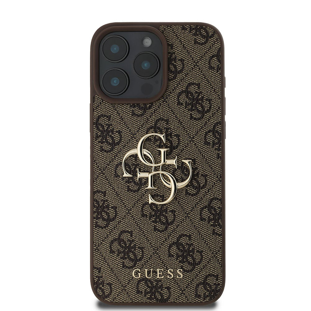 Калъф за Apple iPhone 16 Pro, Guess, 4G Big Logo, Кафяв