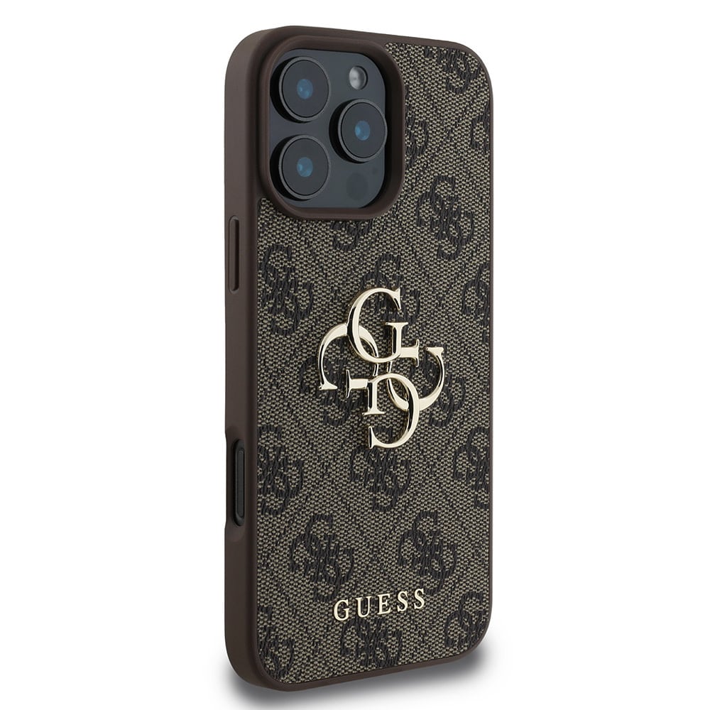 Калъф за Apple iPhone 16 Pro, Guess, 4G Big Logo, Кафяв