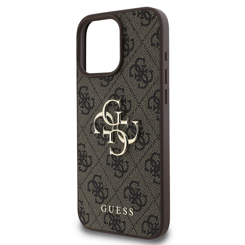Калъф за Apple iPhone 16 Pro, Guess, 4G Big Logo, Кафяв