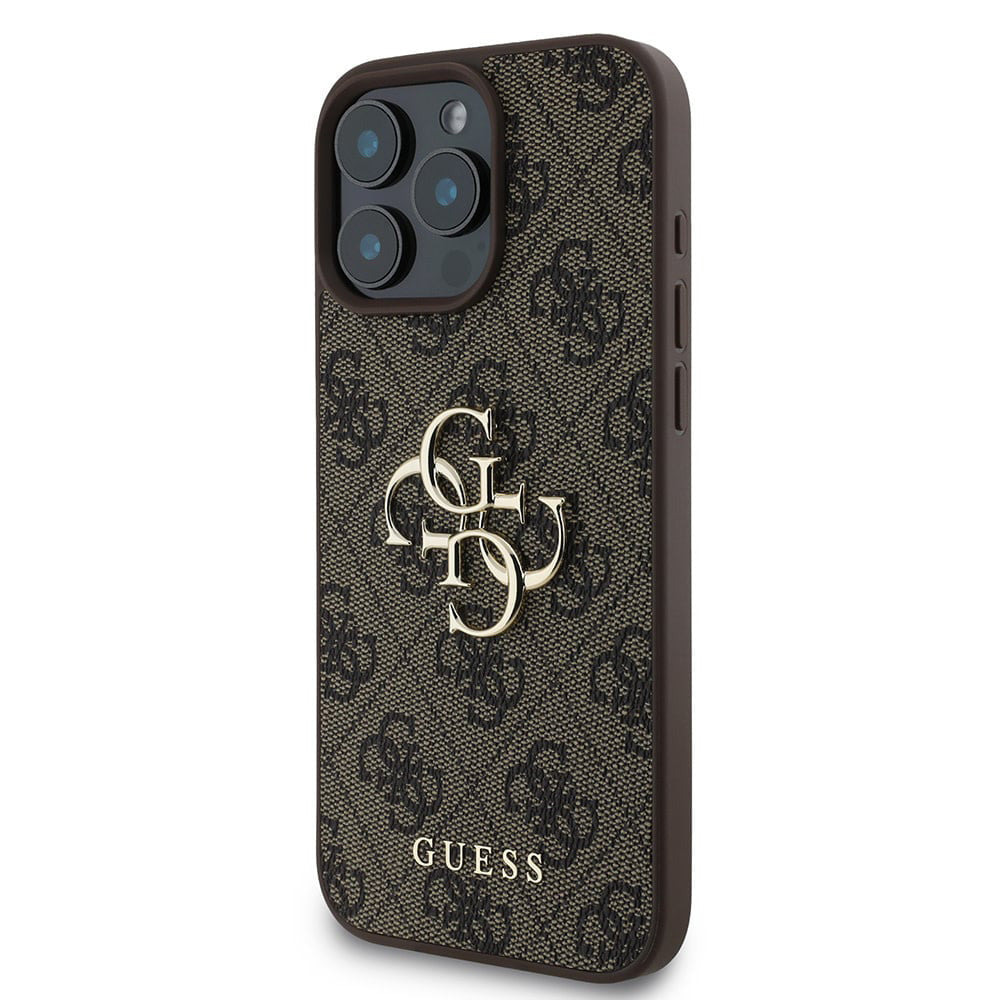 Калъф за Apple iPhone 16 Pro, Guess, 4G Big Logo, Кафяв