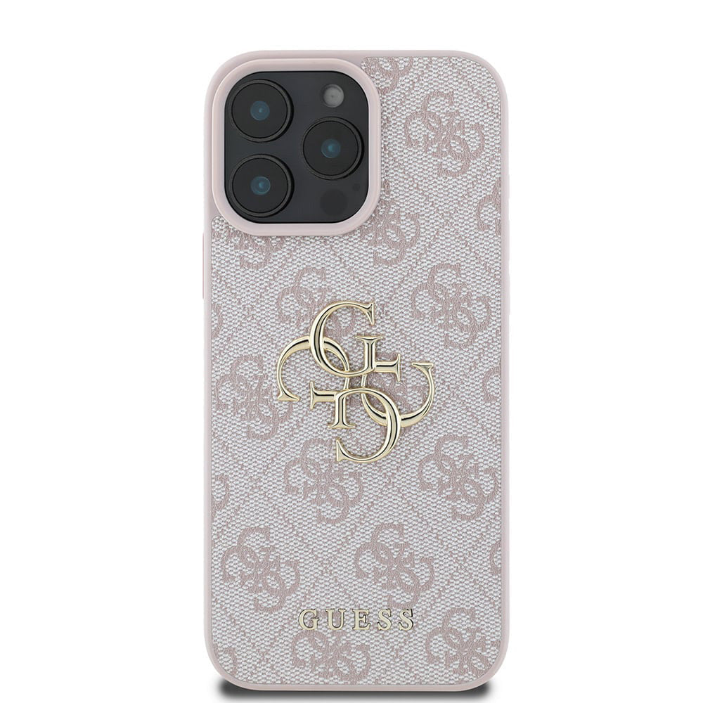 Калъф за Apple iPhone 16 Pro, Guess, 4G Big Logo, Розов