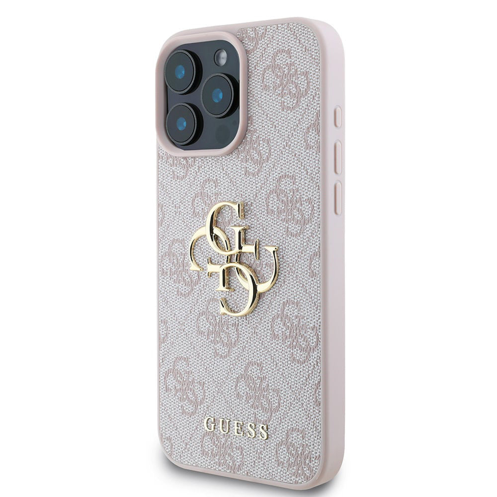 Калъф за Apple iPhone 16 Pro, Guess, 4G Big Logo, Розов
