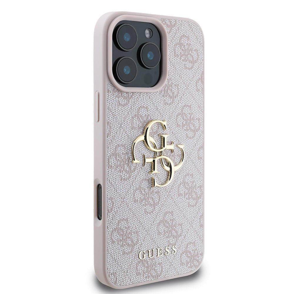 Калъф за Apple iPhone 16 Pro, Guess, 4G Big Logo, Розов