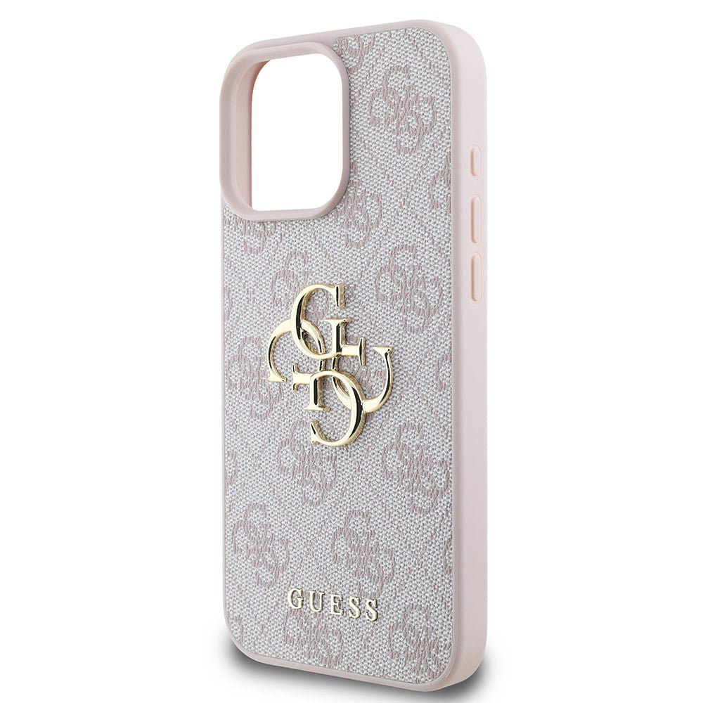 Калъф за Apple iPhone 16 Pro, Guess, 4G Big Logo, Розов